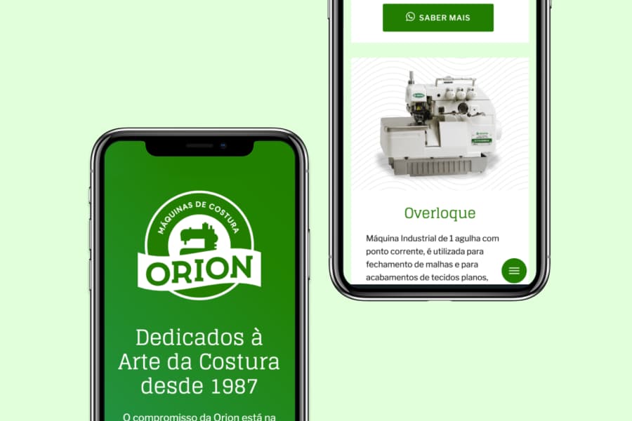 Site Mobile Orion Máquinas